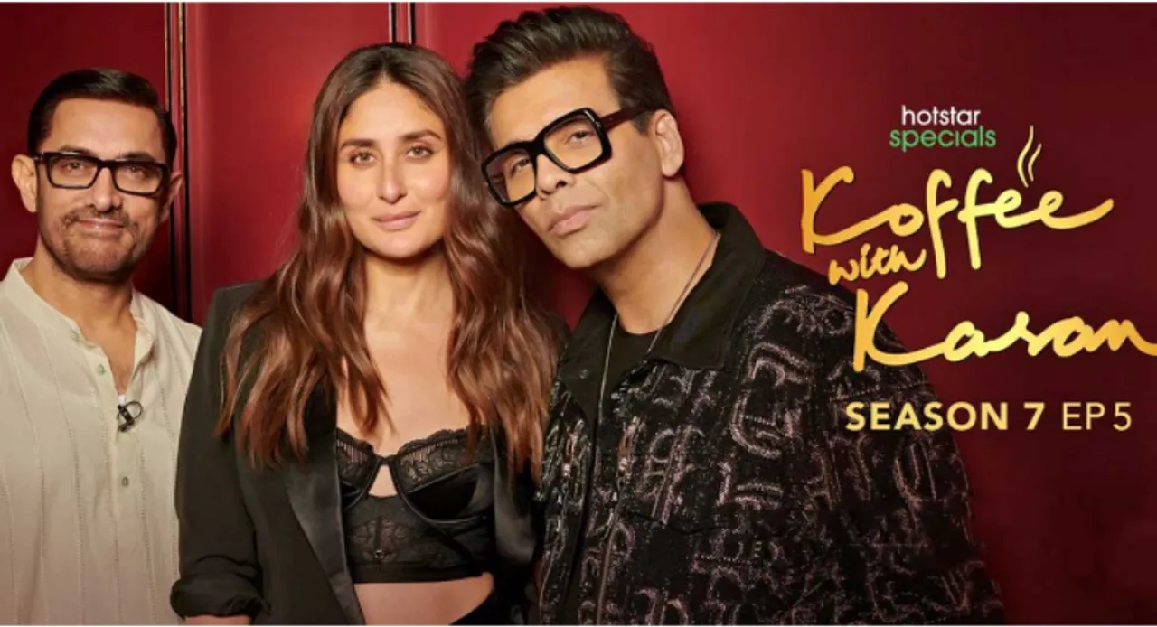 Kareena Kapoor Khan and Aamir Khan in KWK S7E5