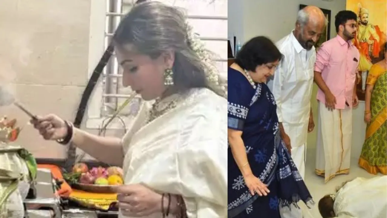 Megastar Rajinikanth celebrated Pongal with family