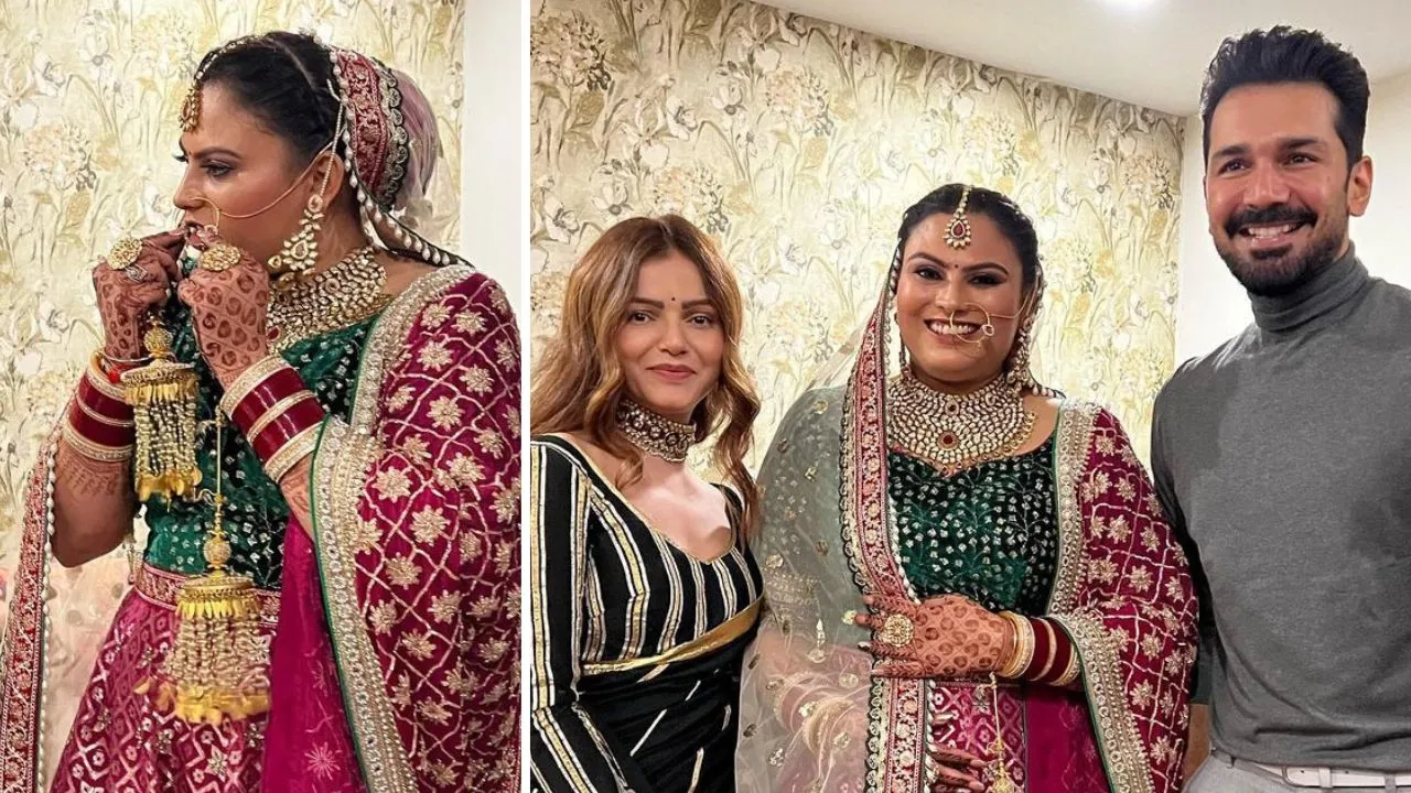 Chak De India's Tanya Abrol got married, Rubina Dilaik and Abhinav Shukla attended the wedding, shared pictures of the 'shining' bride