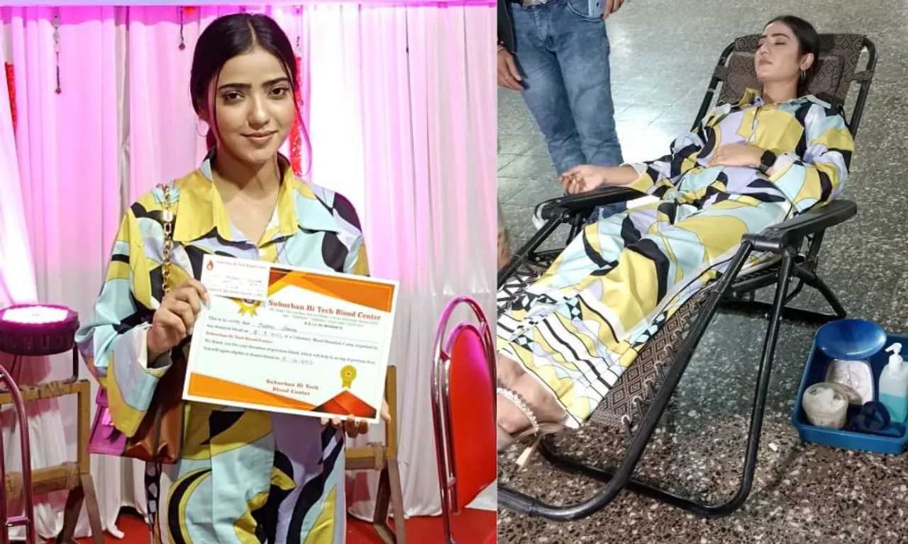 Actress Influencer Muskan Sharma successfully organized blood donation camp, also donated blood herself