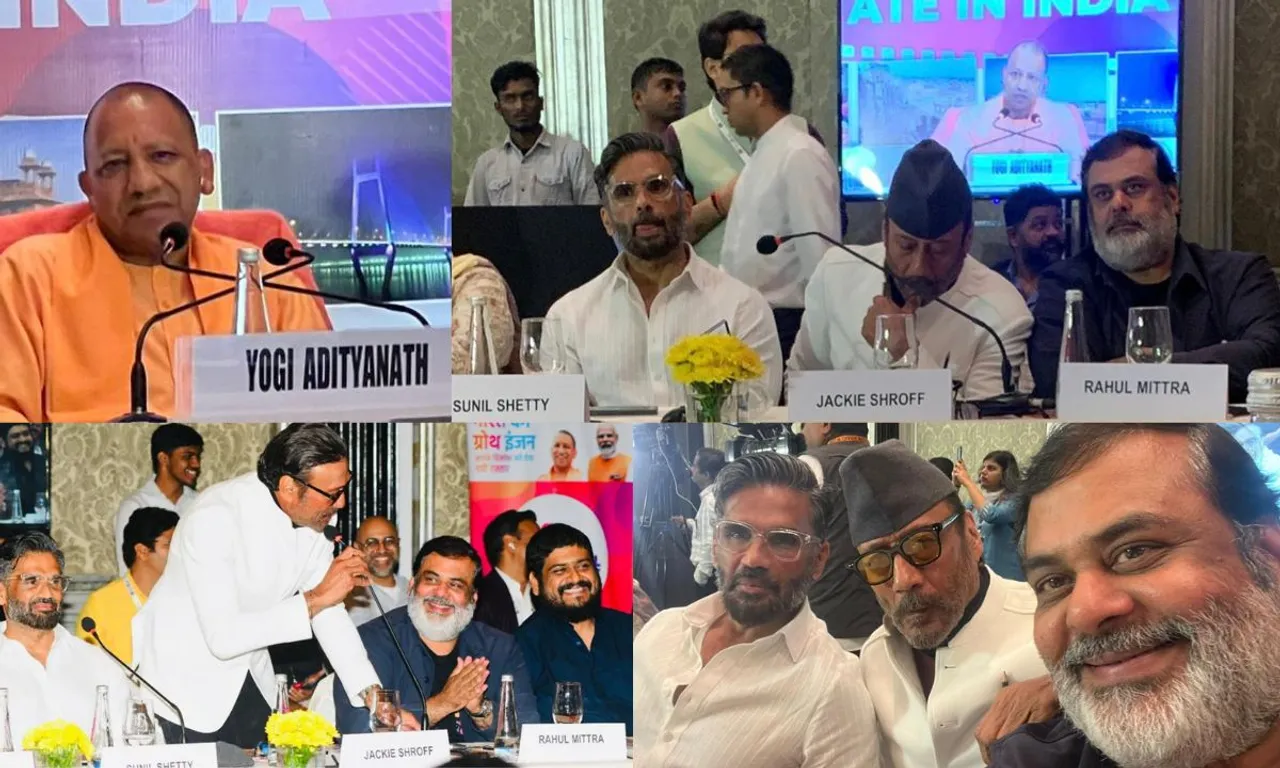 मुंबई में Boney Kapoor, Rahul Mittra, Subhash Ghai, Jackie Shroff, Suniel Shetty और अन्य सेलेब्स से मिले Yogi Adityanath