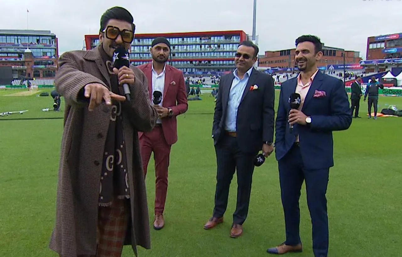 मैनचेस्टर में भारत-पाक मैच में रणवीर सिंह ने बताया मौसम और स्टेडियम का हाल