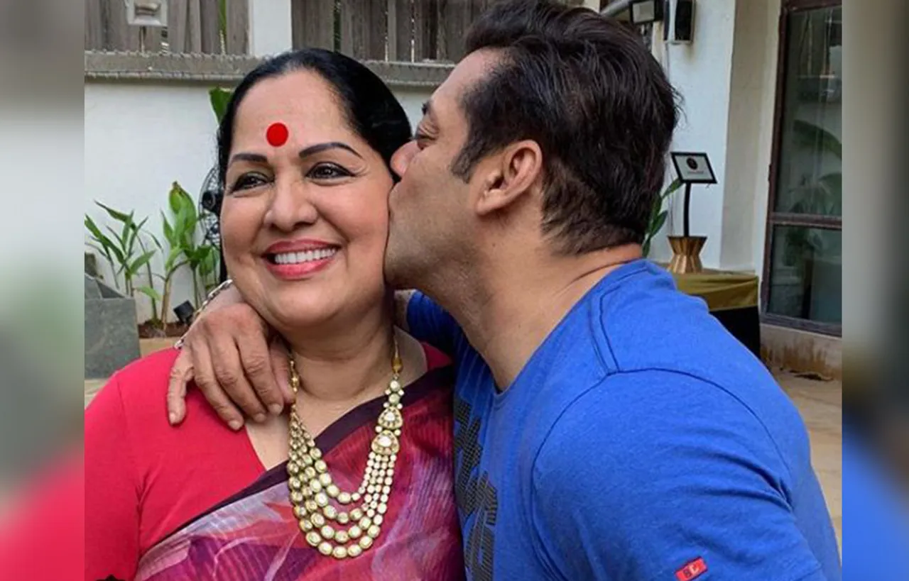 शिल्पा शेट्टी की माँ को किस करते आए नजर सलमान खान,क्यूट तस्वीर हुई वायरल