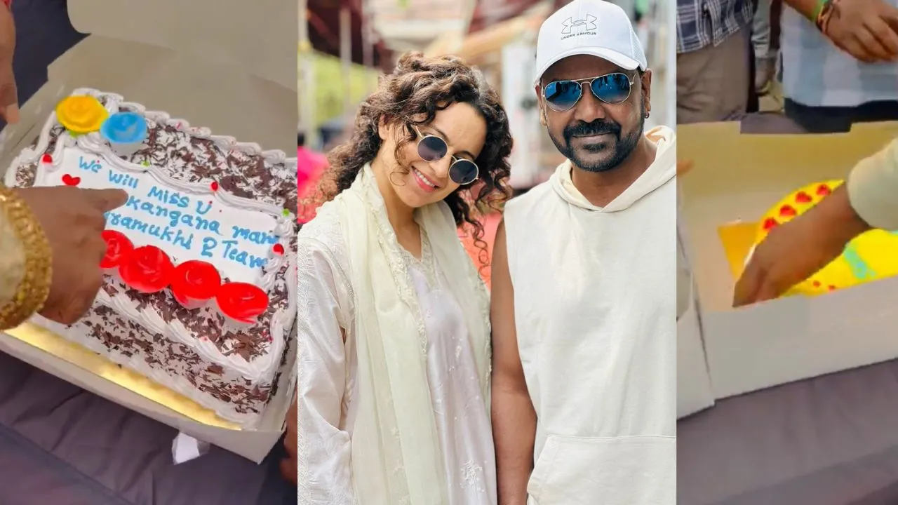 Kangana Ranaut wraps up her Chandramukhi 2 shoot, makers give her a grand send-off. Watch Kangana Ranaut completed the shooting of 'Chandramukhi 2', the team gave such a farewell 