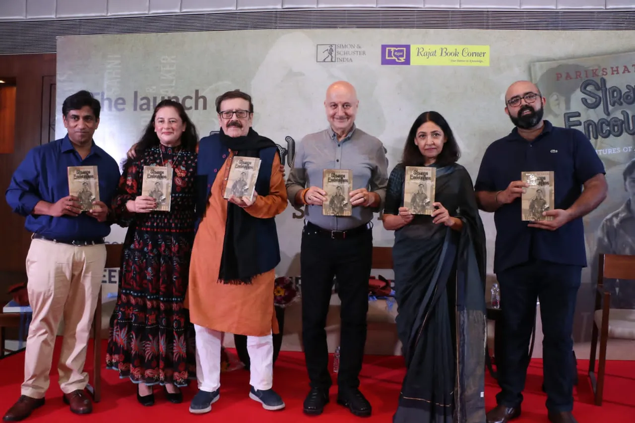 LAUNCH OF THE BOOK STRANGE ENCOUNTERS BY PARIKSHAT SAHNI CHIEF GUEST ANUPAM KHER AND DEEPTI NAVAL