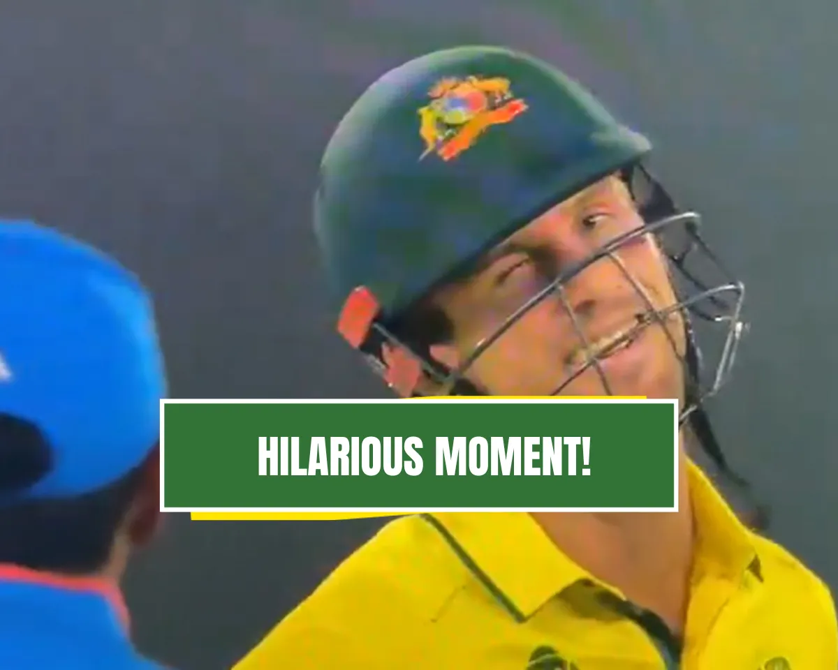 Mitchell Marsh winks at Rohit Sharma