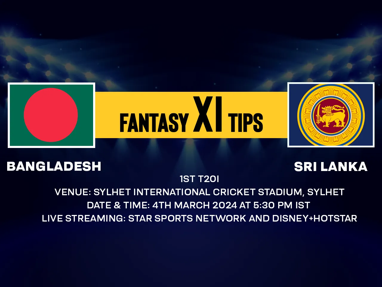 BAN vs SL Dream11 Prediction, Playing XI, Head-to-Head Stats and Pitch Report for 1st T20I