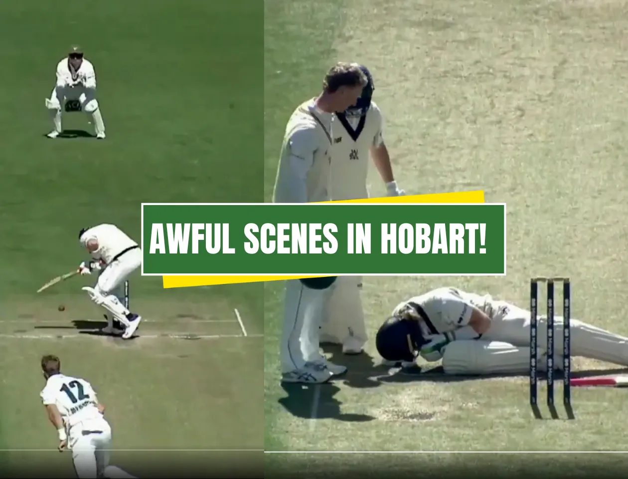 WATCH: Australia's Will Pucovski suffers concussion after deadly hit by bouncer in Sheffield Shield match
