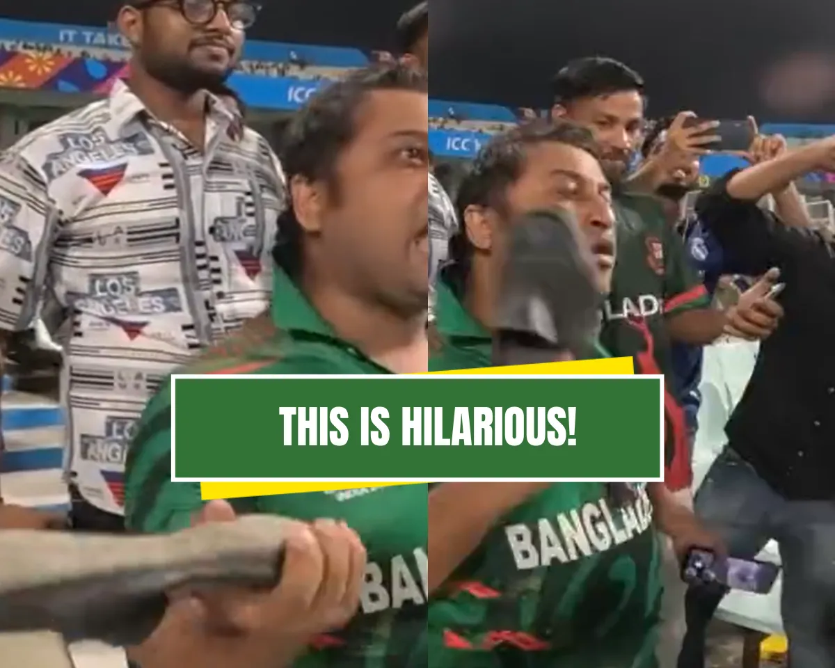 Bangladesh Fan slaps himself