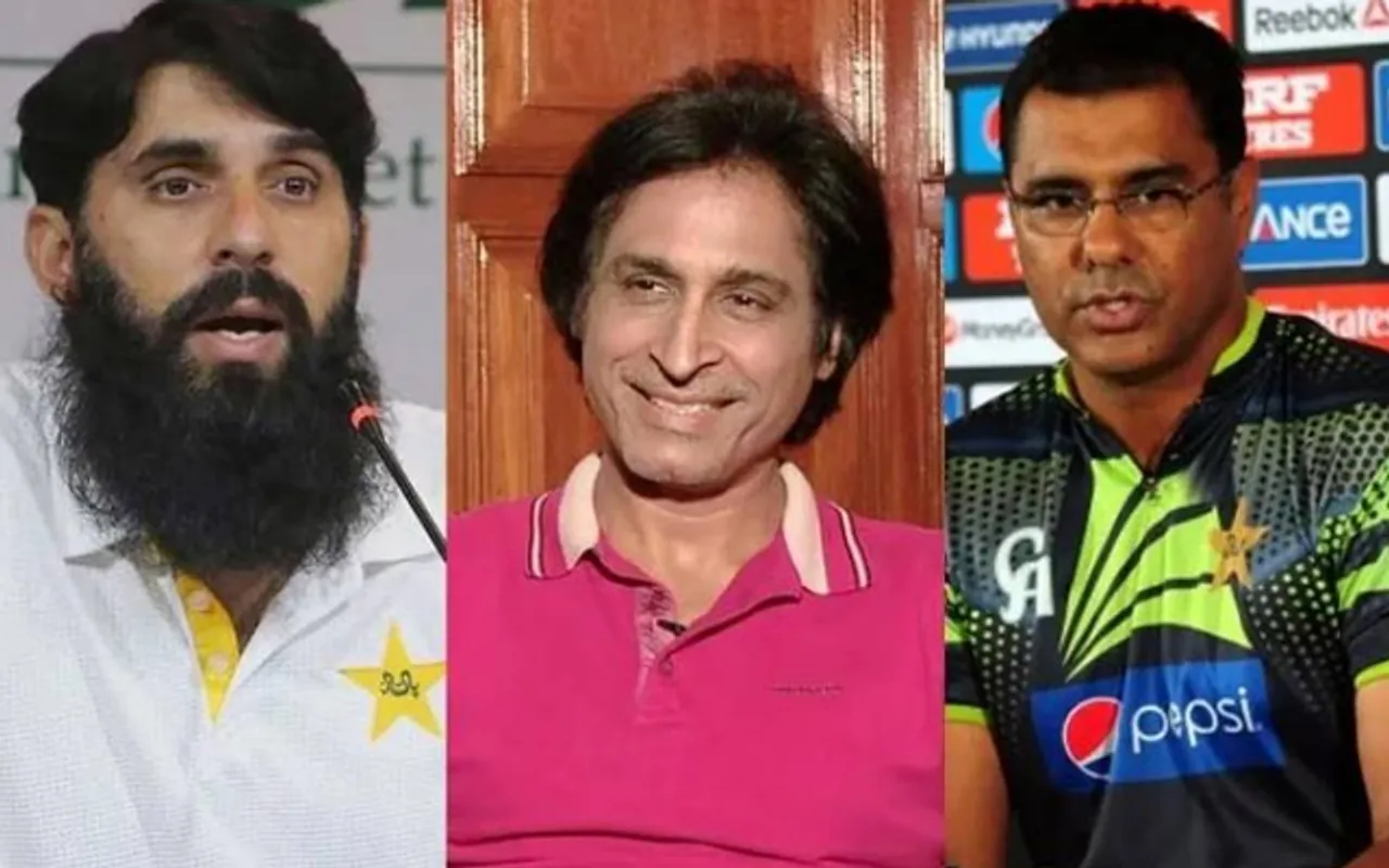 Misbah-ul-Haq, Ramiz Raja and Waqar Younis (Source - Twitter)