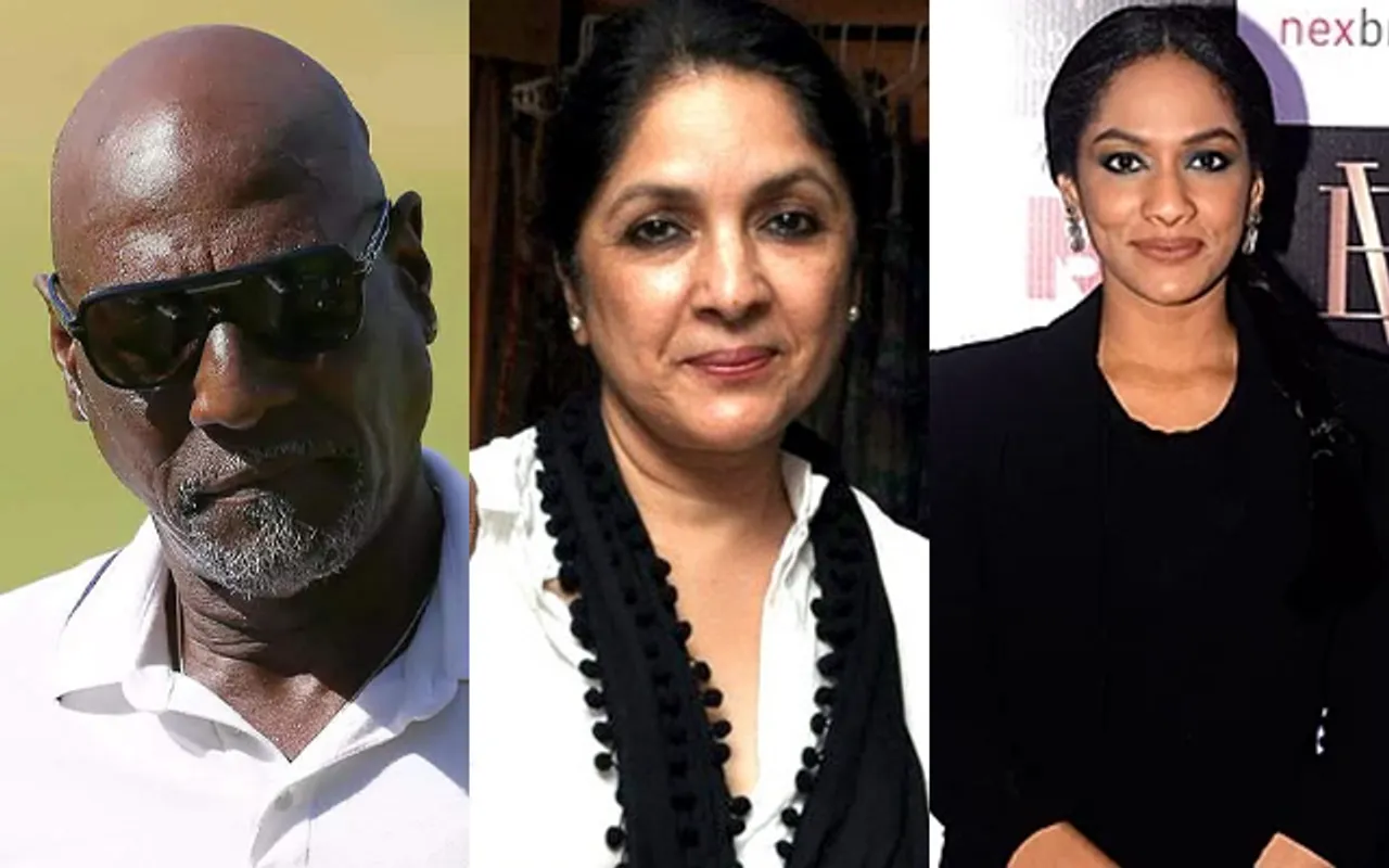 Vivian Richards (left) Neena Gupta (middle) Masaba Gupta (right)