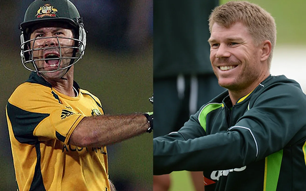 Ricky Ponting and David Warner (Source - Twitter)