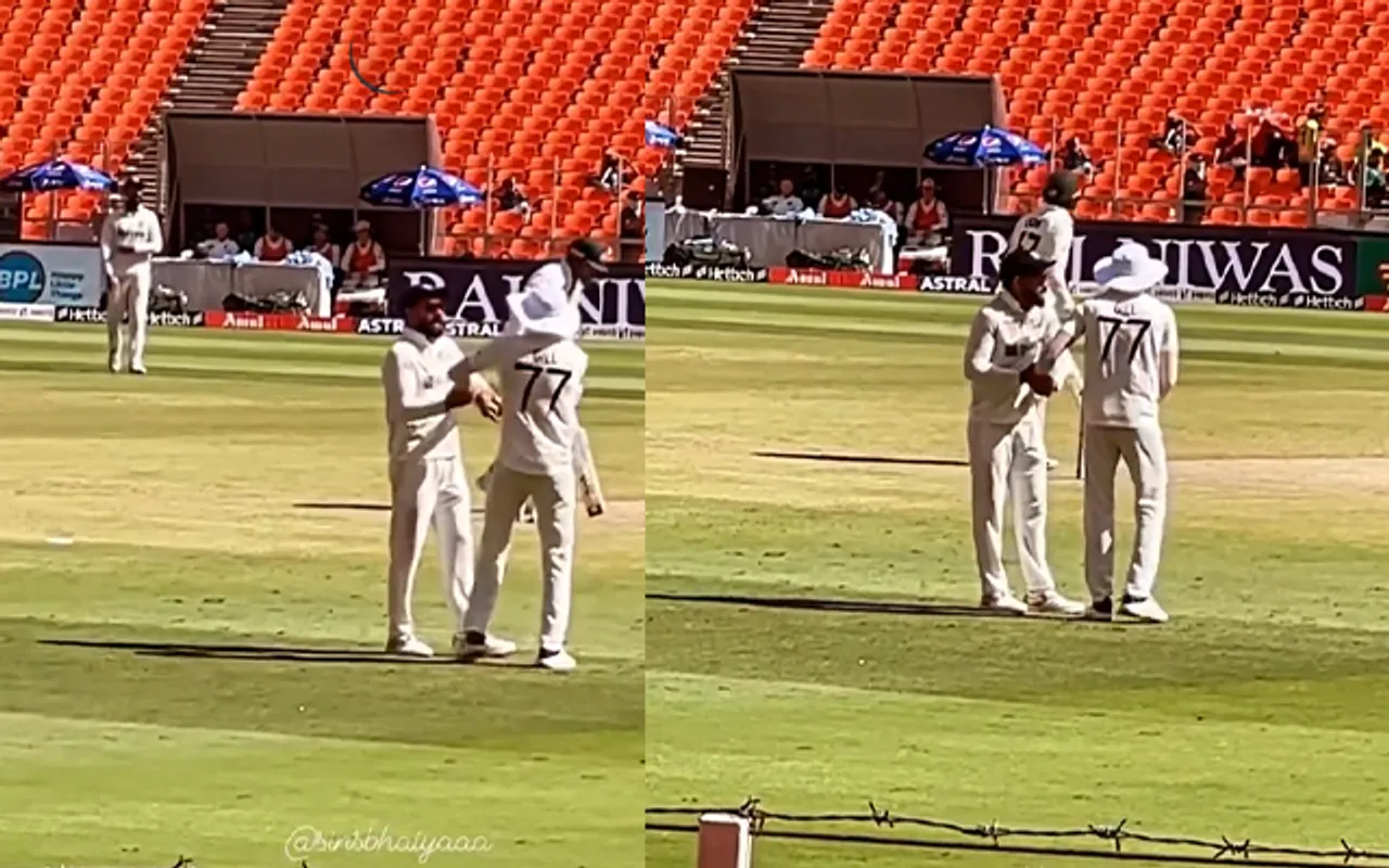 Virat Kohli teasing Shubman Gill at slips (Source - Twitter)