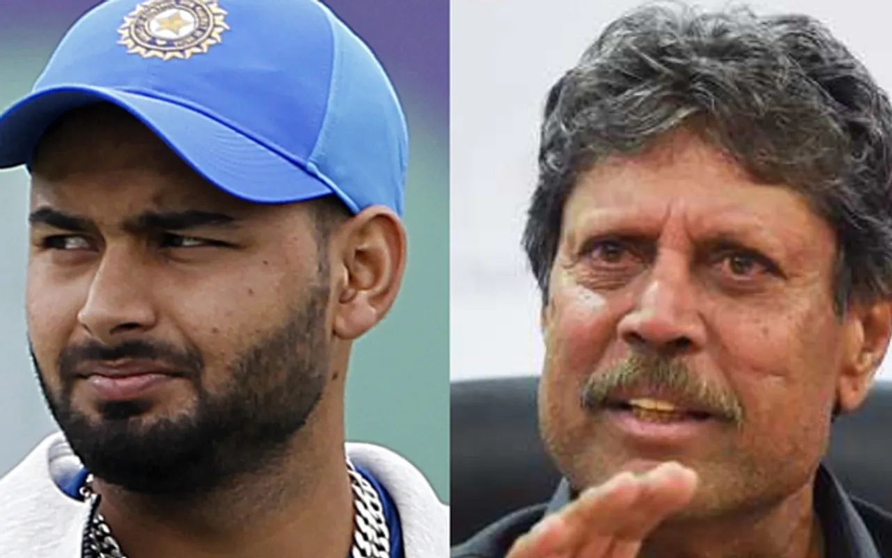 Rishabh Pant and Kapil Dev (Source - Twitter)