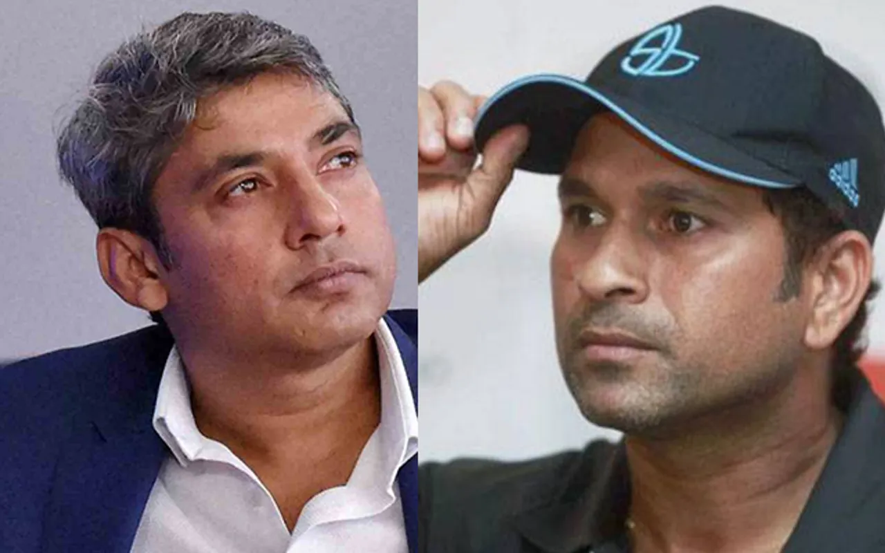 Ajay Jadeja and Sachin Tendulkar (Source - Twitter)