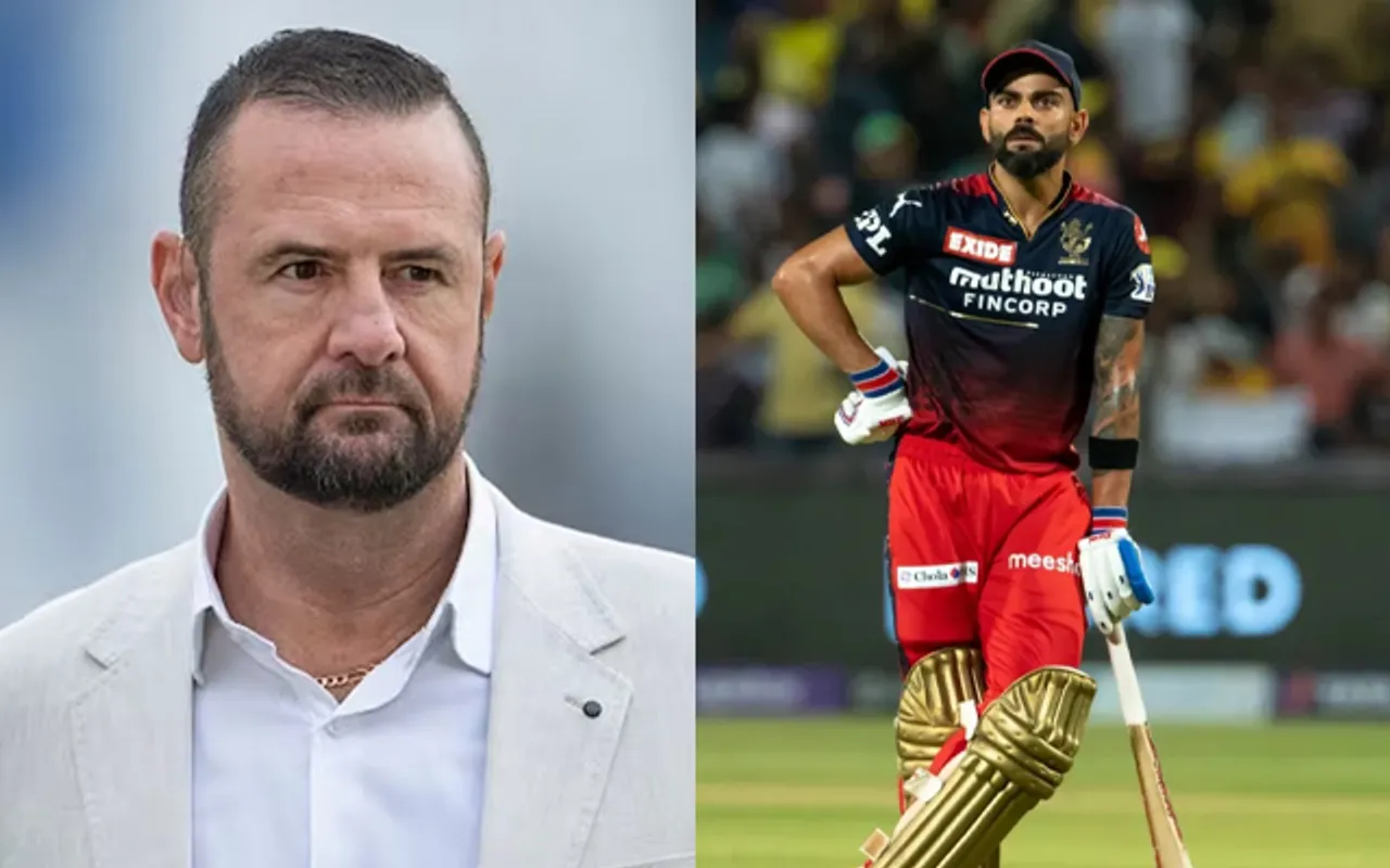 Simon Doull and Virat Kohli (Source - Twitter)