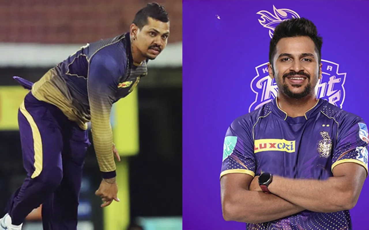 Sunil Narine and Shardul Thakur (Source - Twitter)