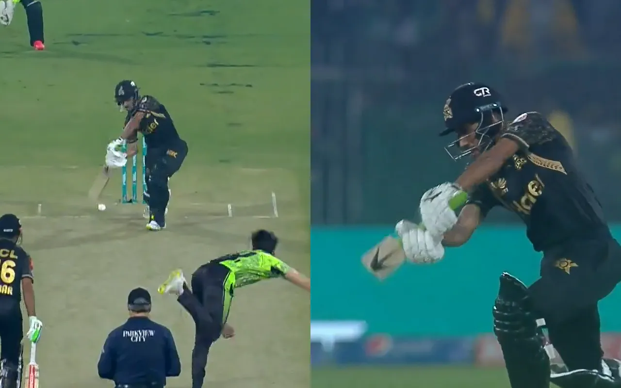 Shaheen Shah Afridi breaks the bat into two pieces with a fiery delivery in PSL clash
