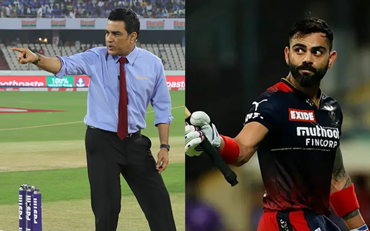 Sanjay Manjrekar and Virat Kohli (Source - Twitter)