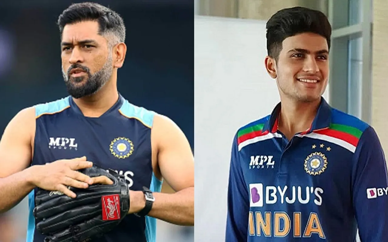 MS Dhoni (Left) and Shubman Gill (Right)