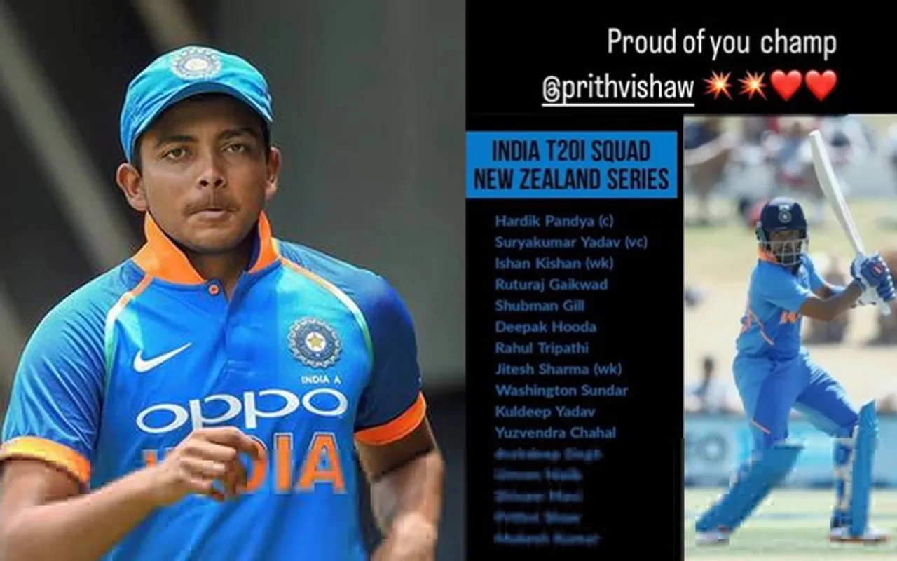 Prithvi Shaw (Source - Twitter)