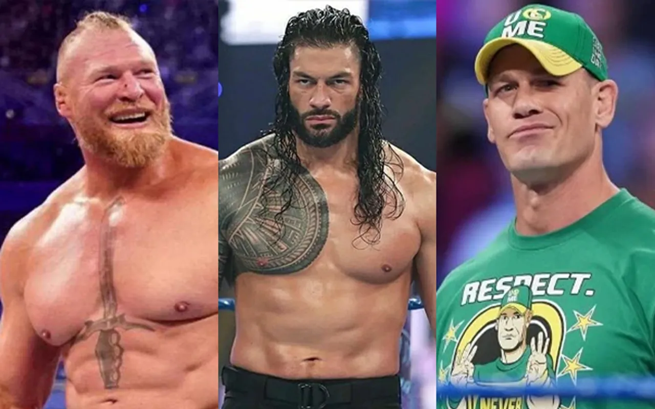 Brock Lesnar, Roman Reigns and John Cena (Source - Twitter)