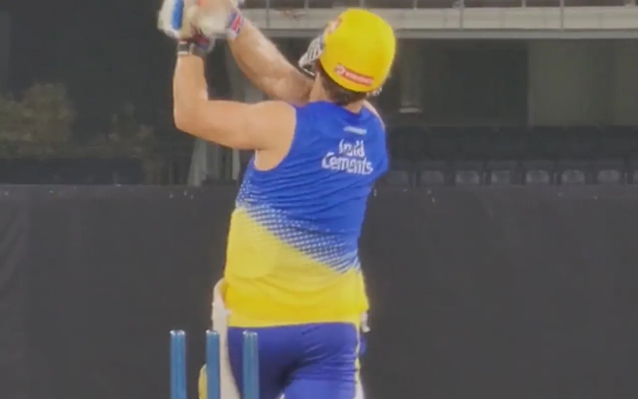 WATCH: MS Dhoni recreates 2011 World Cup Final six during Chennai's practice session in Indian T20 League 2023