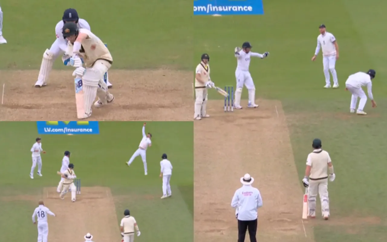 WATCH: Ben Stokes makes a mess of Steve Smith's catch, burns a review over it too