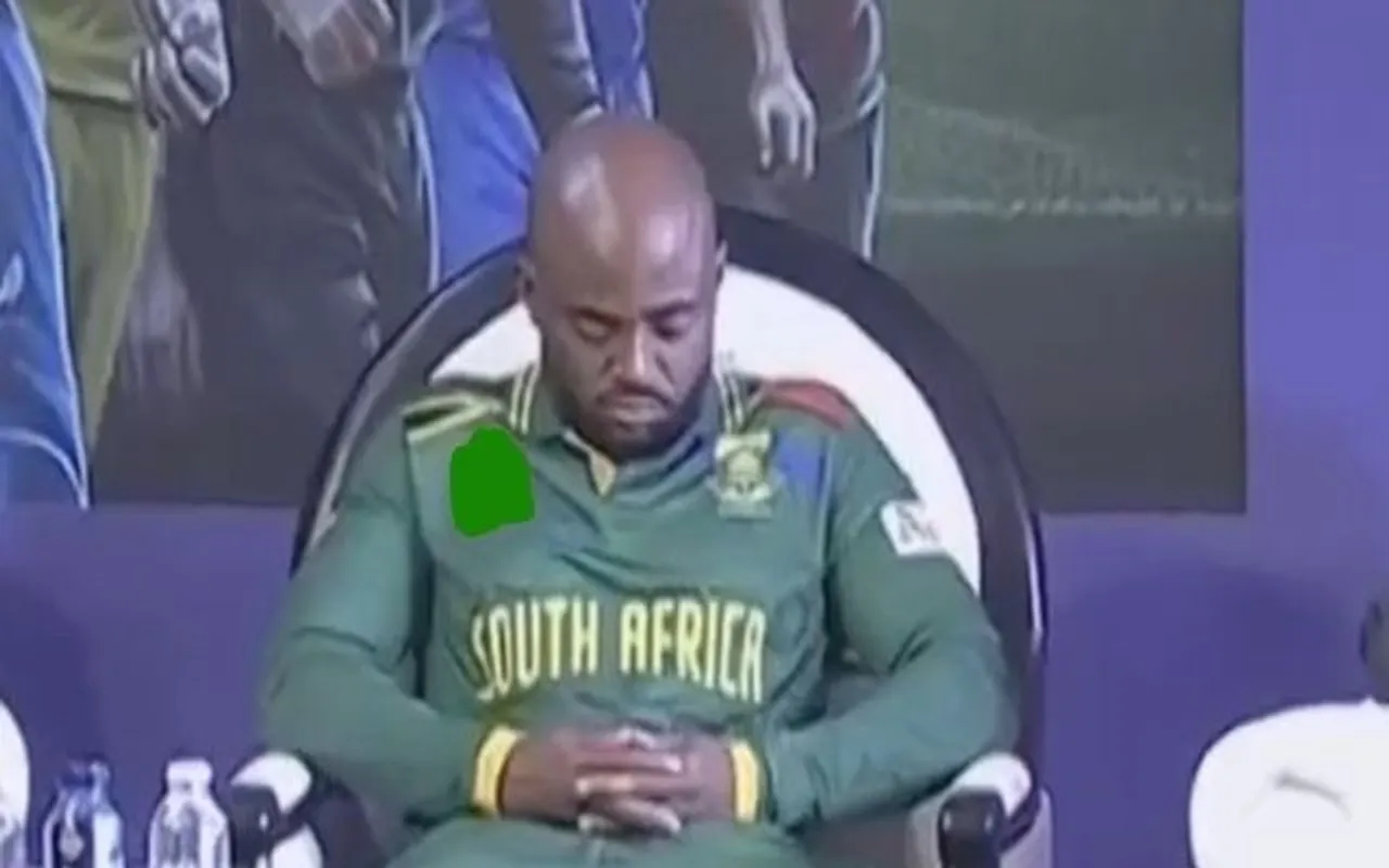 Temba Bavuma issues clarification on viral image of him sleeping during ODI World Cup 2023 captain's meet