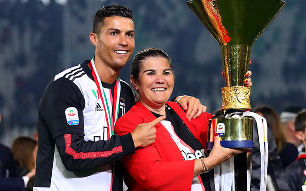 Ronaldo with his mother
