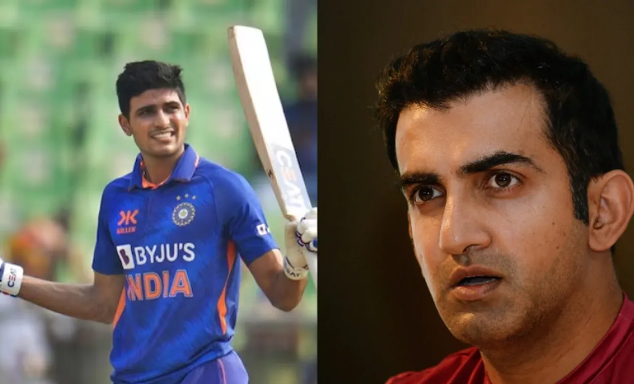 Shubman Gill and Gautam Gambhir (Source - Twitter)