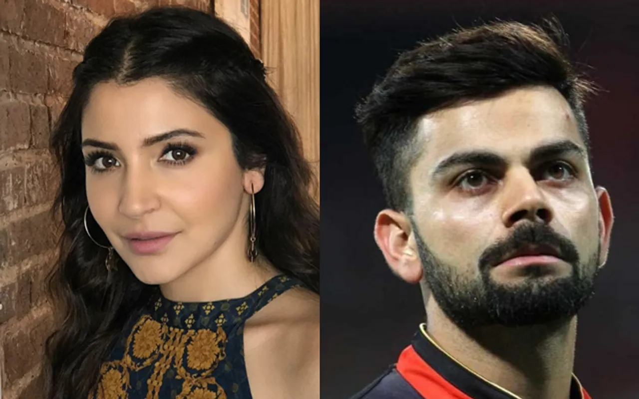 Anushka Sharma (left) and Virat Kohli (right)