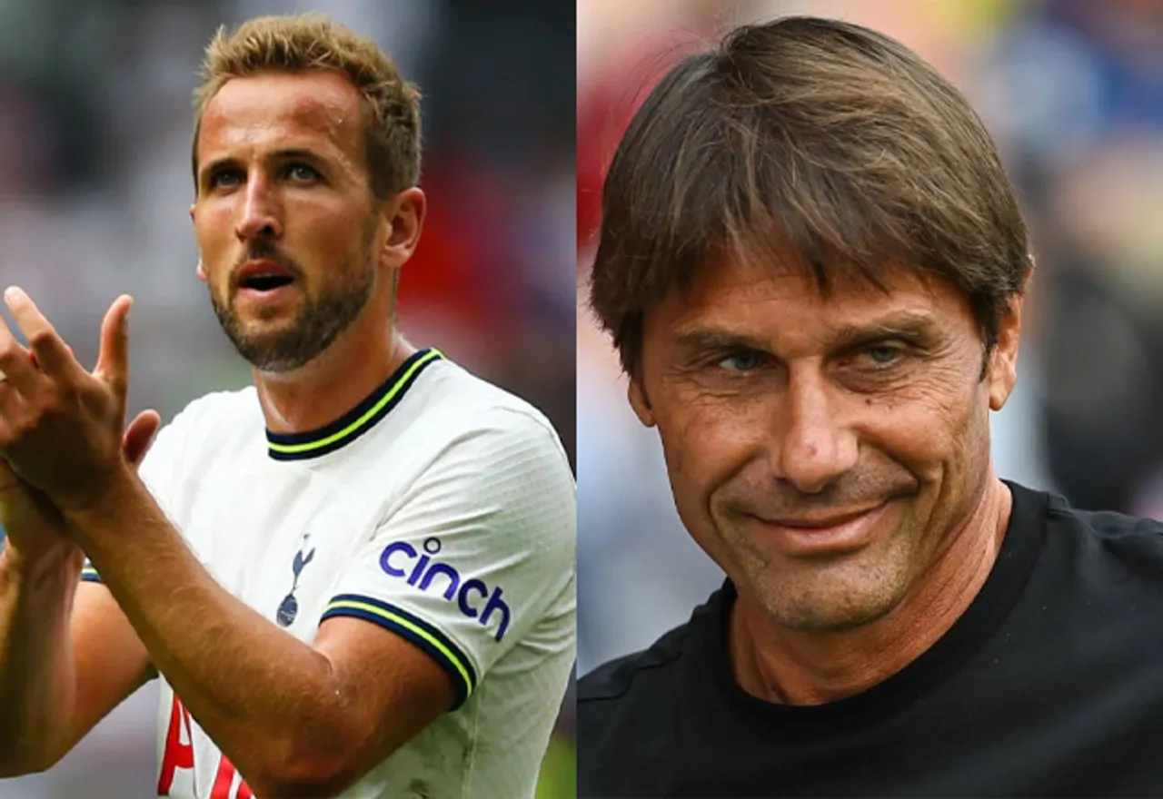 Harry Kane and Antonio Conte