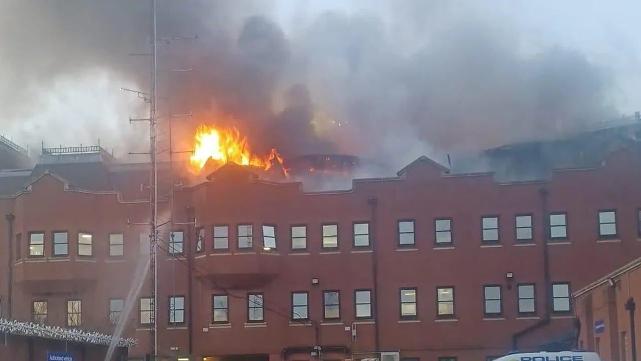 Massive Blaze Engulfs Forest Gate Police Station in East London, Prompting Extensive Firefighting Operation