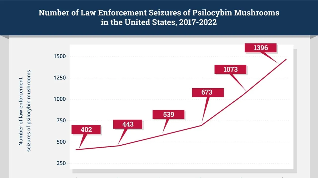 Rising Trend in Psilocybin Mushroom Seizures A Reflection of Increased