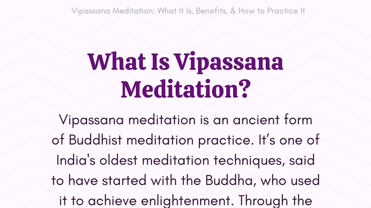 Unraveling the Power of Vipassana Meditation: A Path to Inner Peace and Self-Discovery