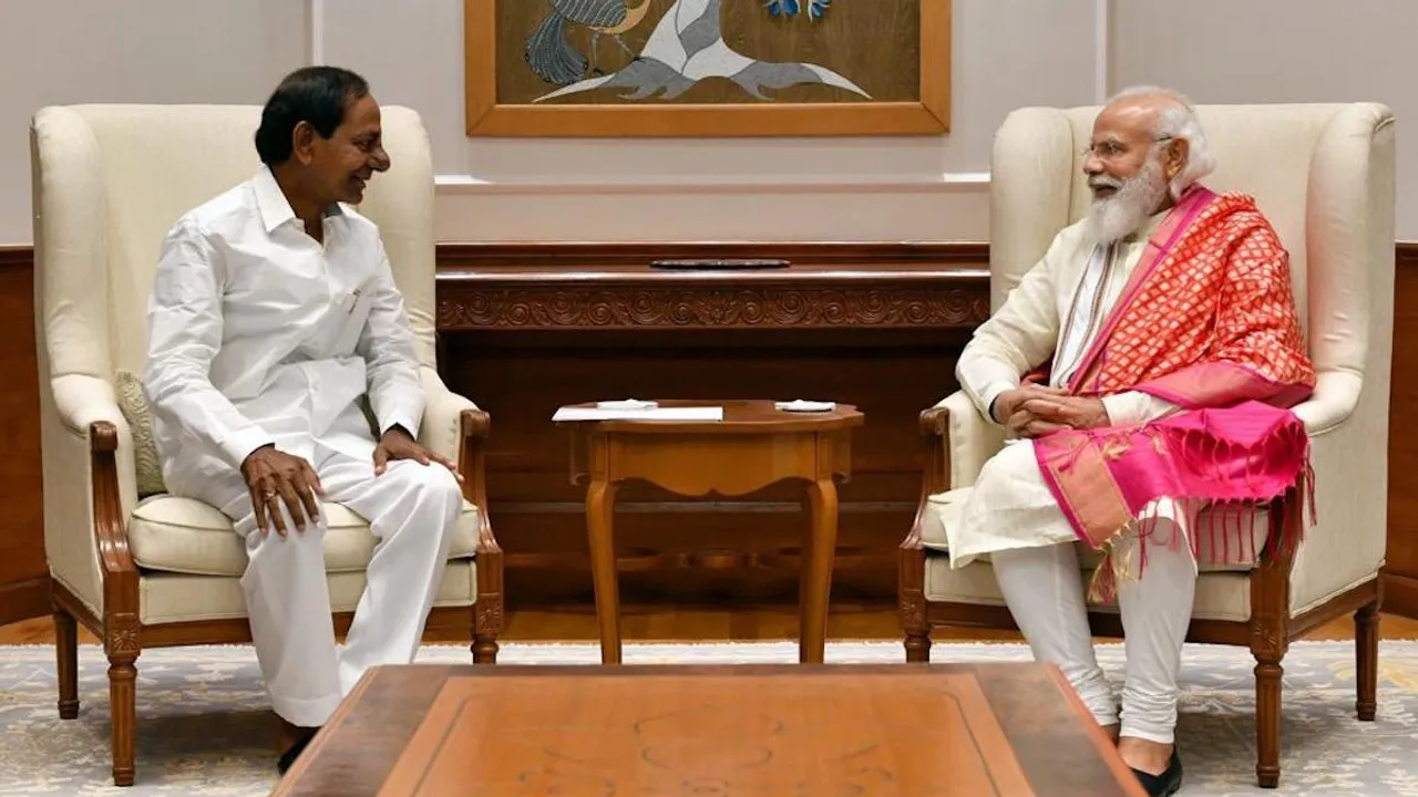 K Chandrashekar Rao and Narendra Modi