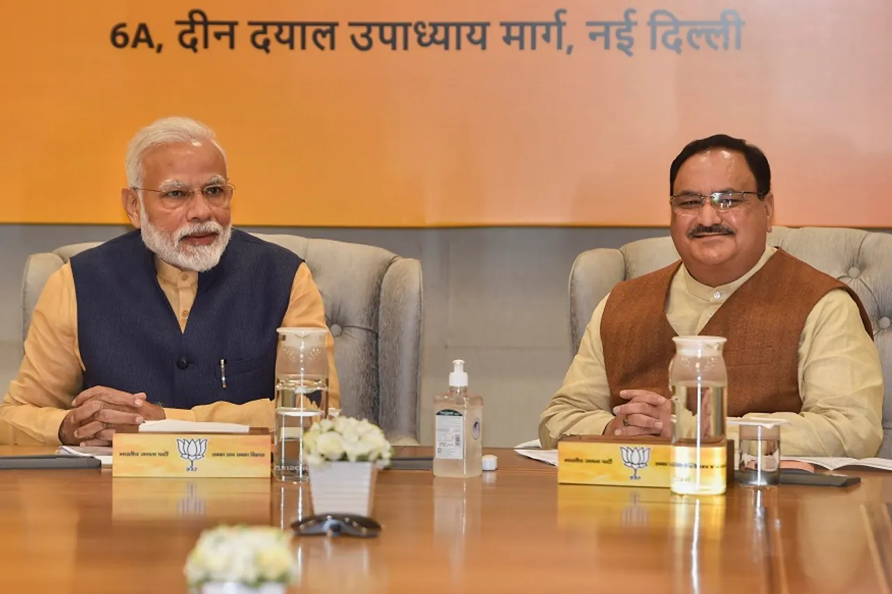 Narendra Modi J P Nadda BJP