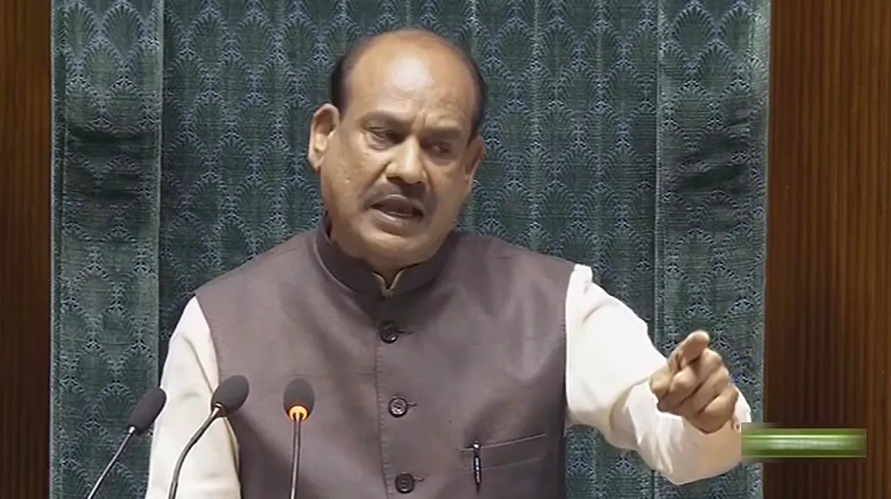 Lok Sabha Speaker Om Birla conducts proceedings in the House on the first day of the Winter session of Parliament