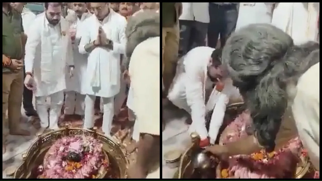 UP Minister Satish Sharma faces flak for washing hands near shivling, called 'adharmi' by opposition