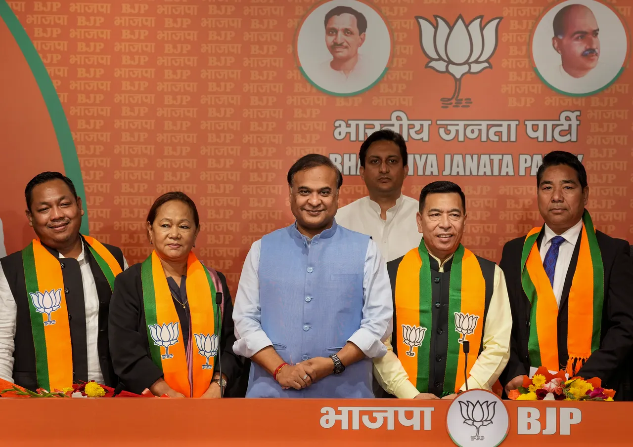 Four MLAs from Meghalaya join BJP Himanta Biswa