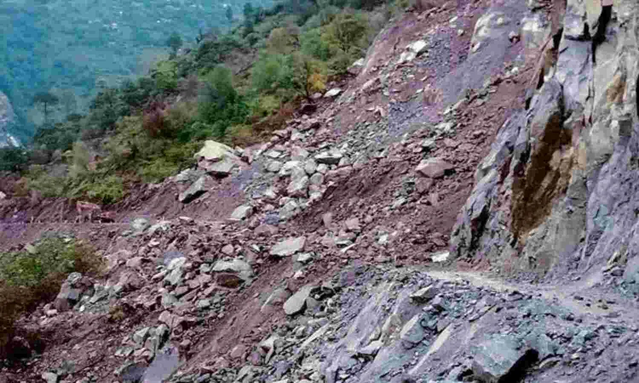 Portion of NH-313 caves in due to landslide in Arunachal Pradesh