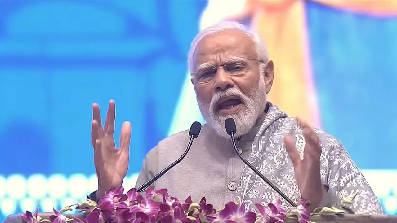 Prime Minister Narendra Modi addresses 'Veer Baal Diwas' programme at Bharat Mandapam, in New Delhi