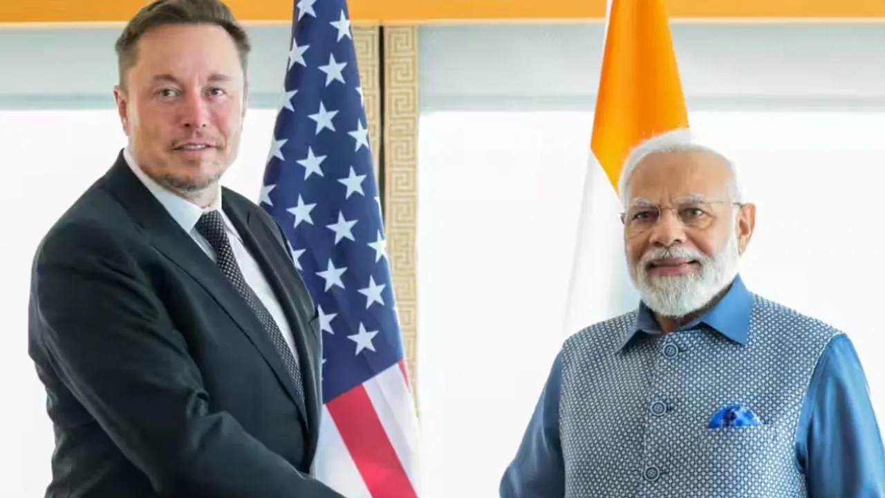 American tech billionaire Elon Musk and Narendra Modi