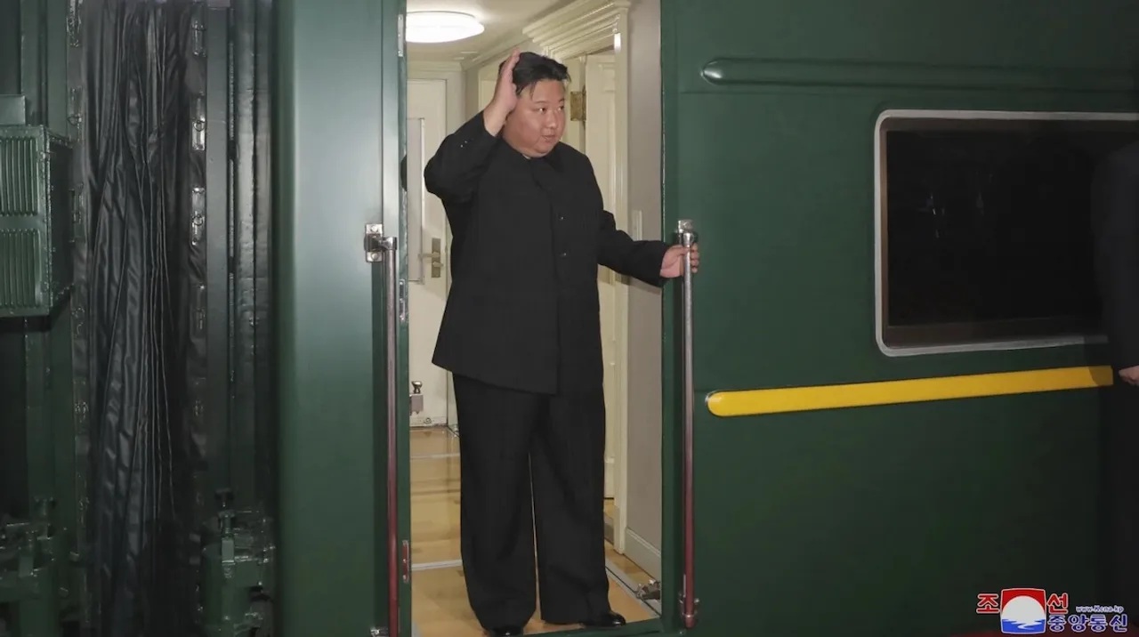 Kim Jong Un leaving for Russia (photo provided by North Korean government)