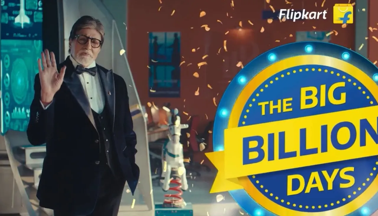 Flipkart ad for big billion days featuring Amitabh Bachchan