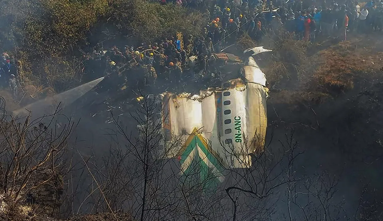 Yeti Airlines plane crashed at Pokhara airport in Nepal