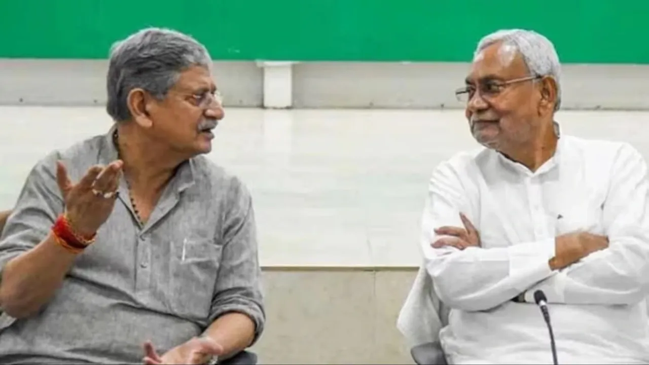 Nitish Kumar and Lalan Singh