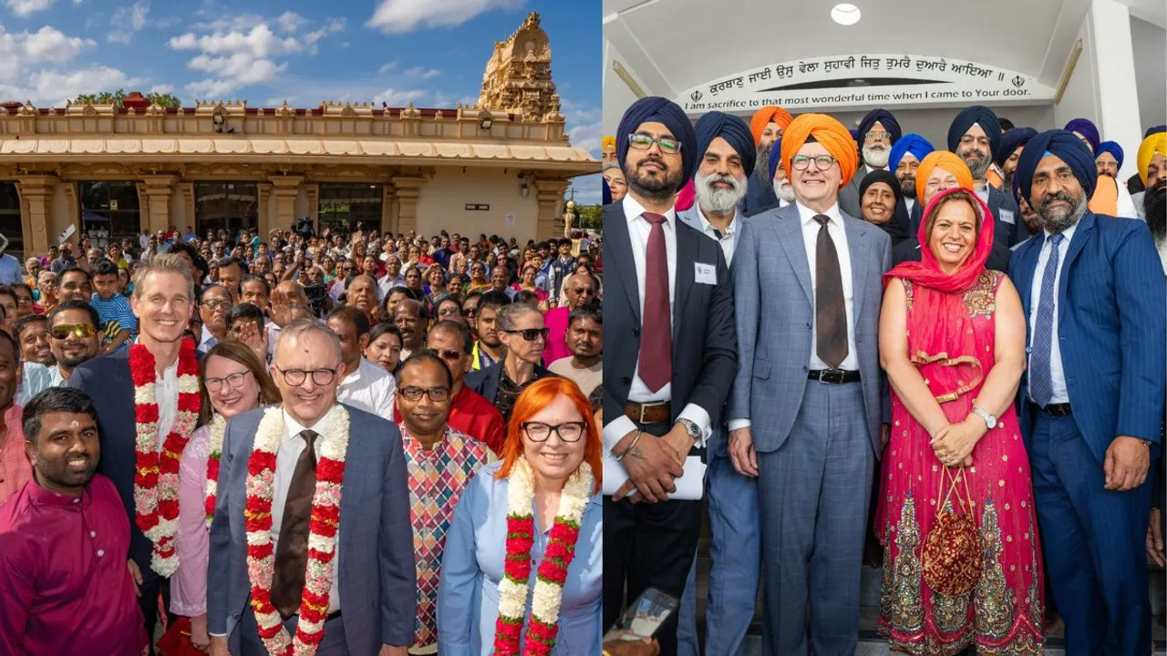 Australian PM Albanese visits temple and gurdwara to celebrate Diwali