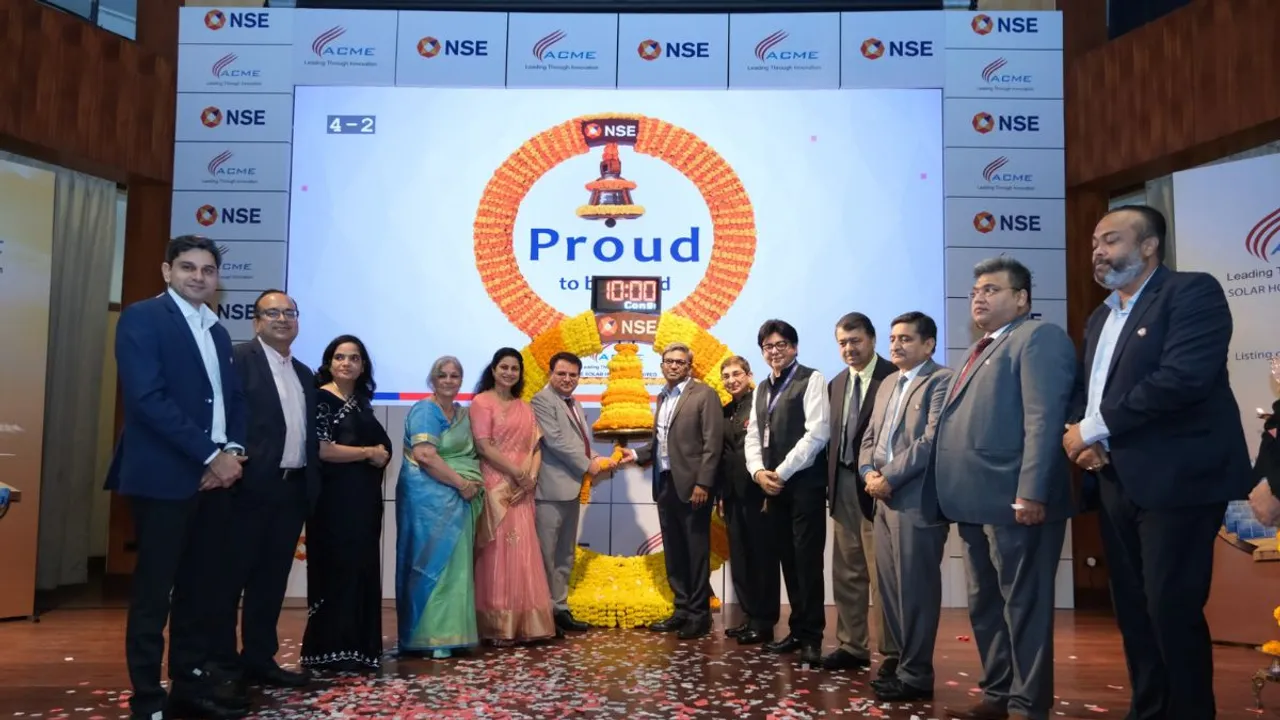 ACME Solar got listed on NSE today